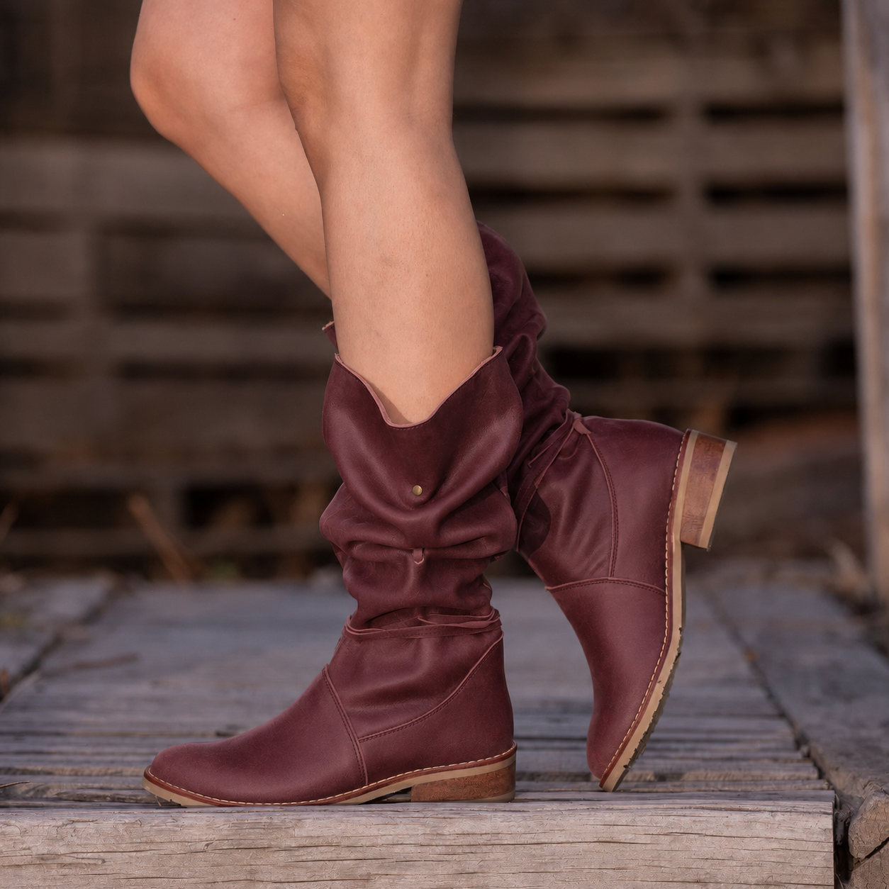 Bota Rebel Borgoña