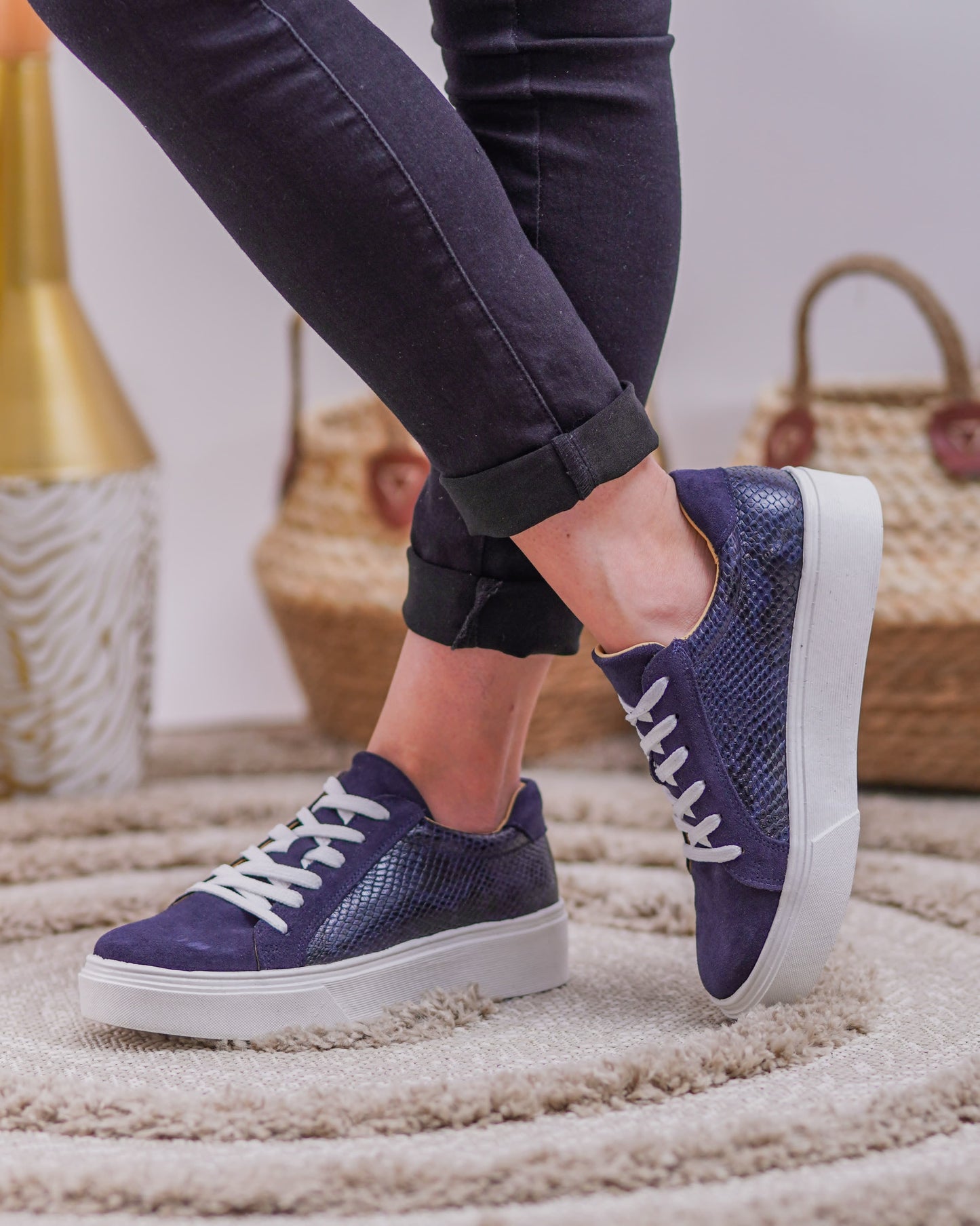 Zapatilla Reptil Azul