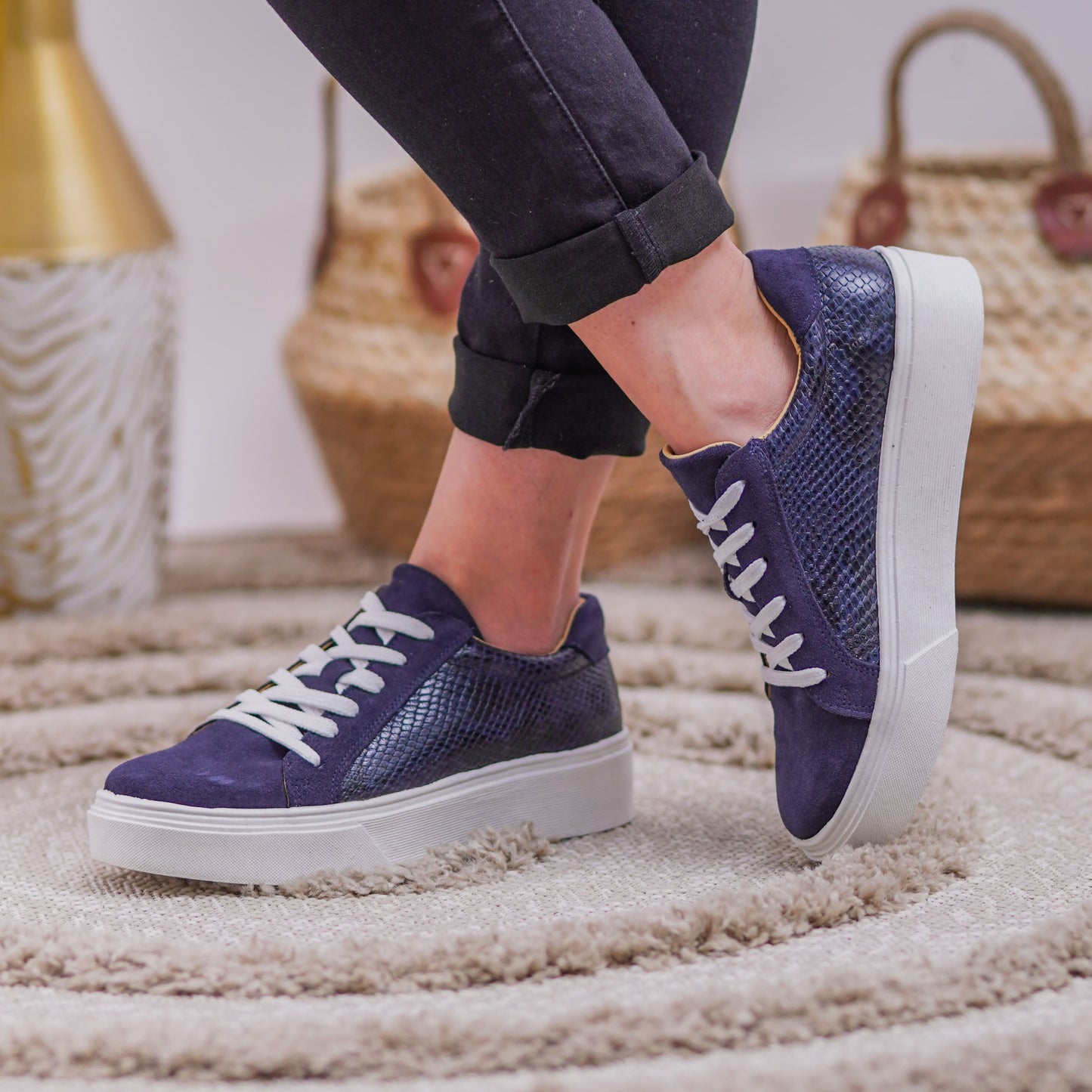 Zapatilla Reptil Azul