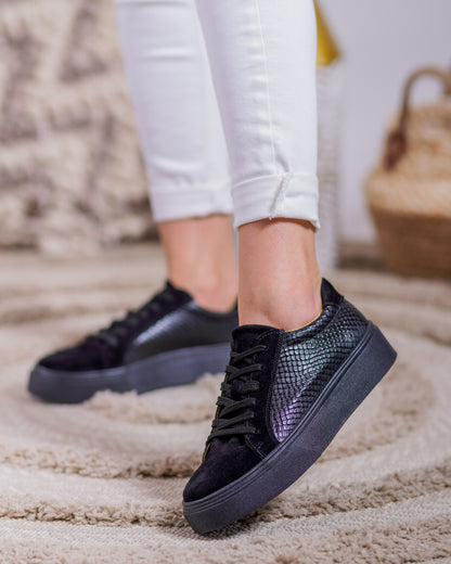 Zapatilla Reptil Negra