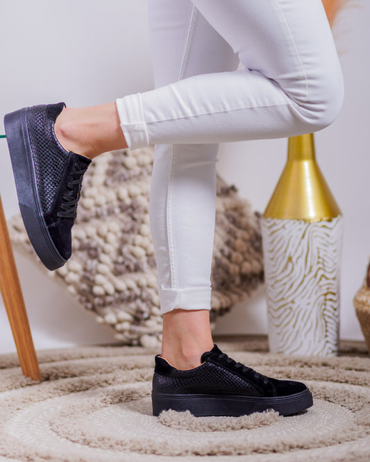 Zapatilla Reptil Negra