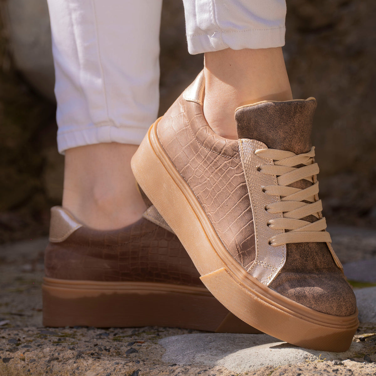 Zapatilla CrocoCoffee