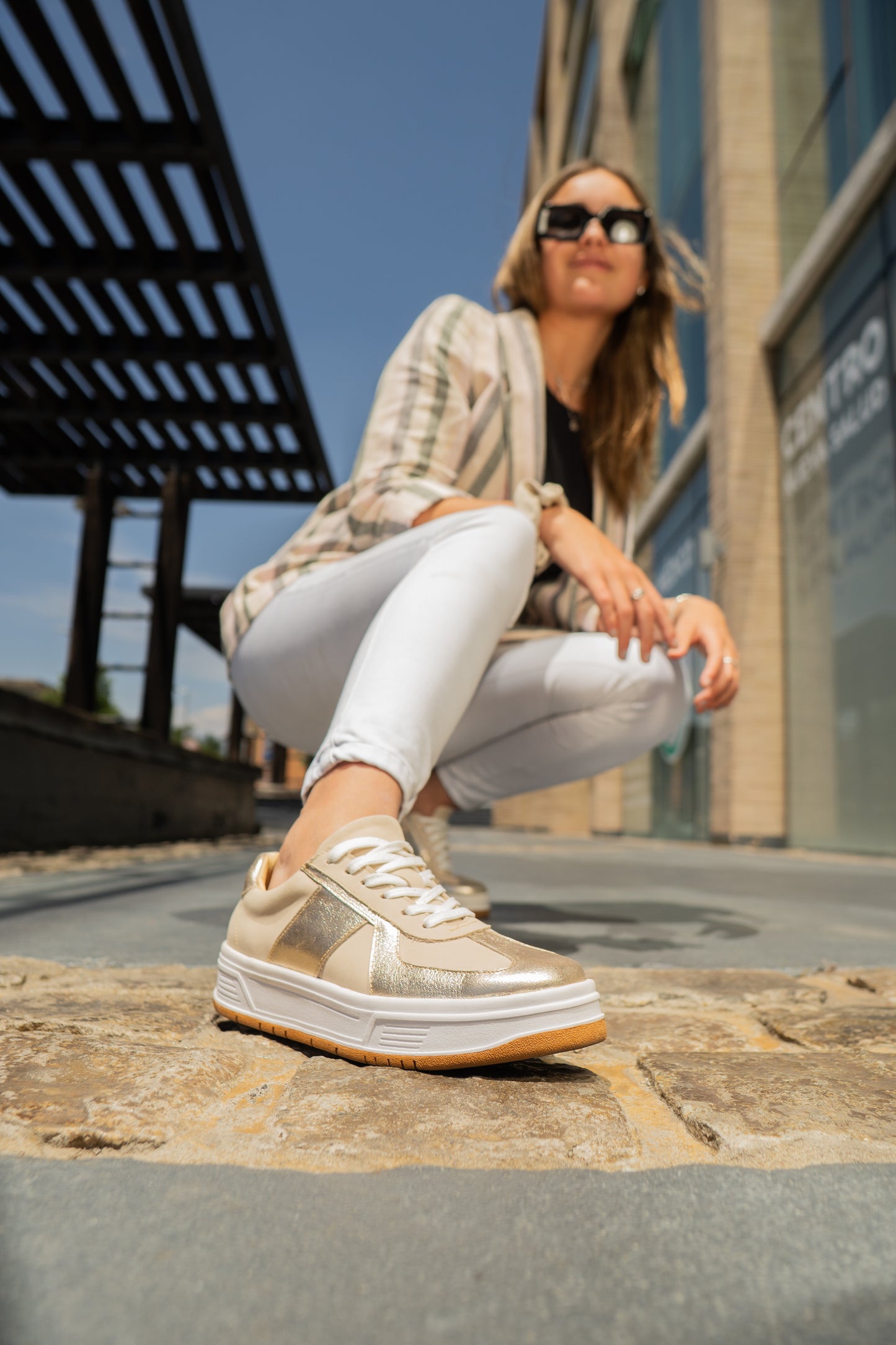 Zapatilla Golden Cream