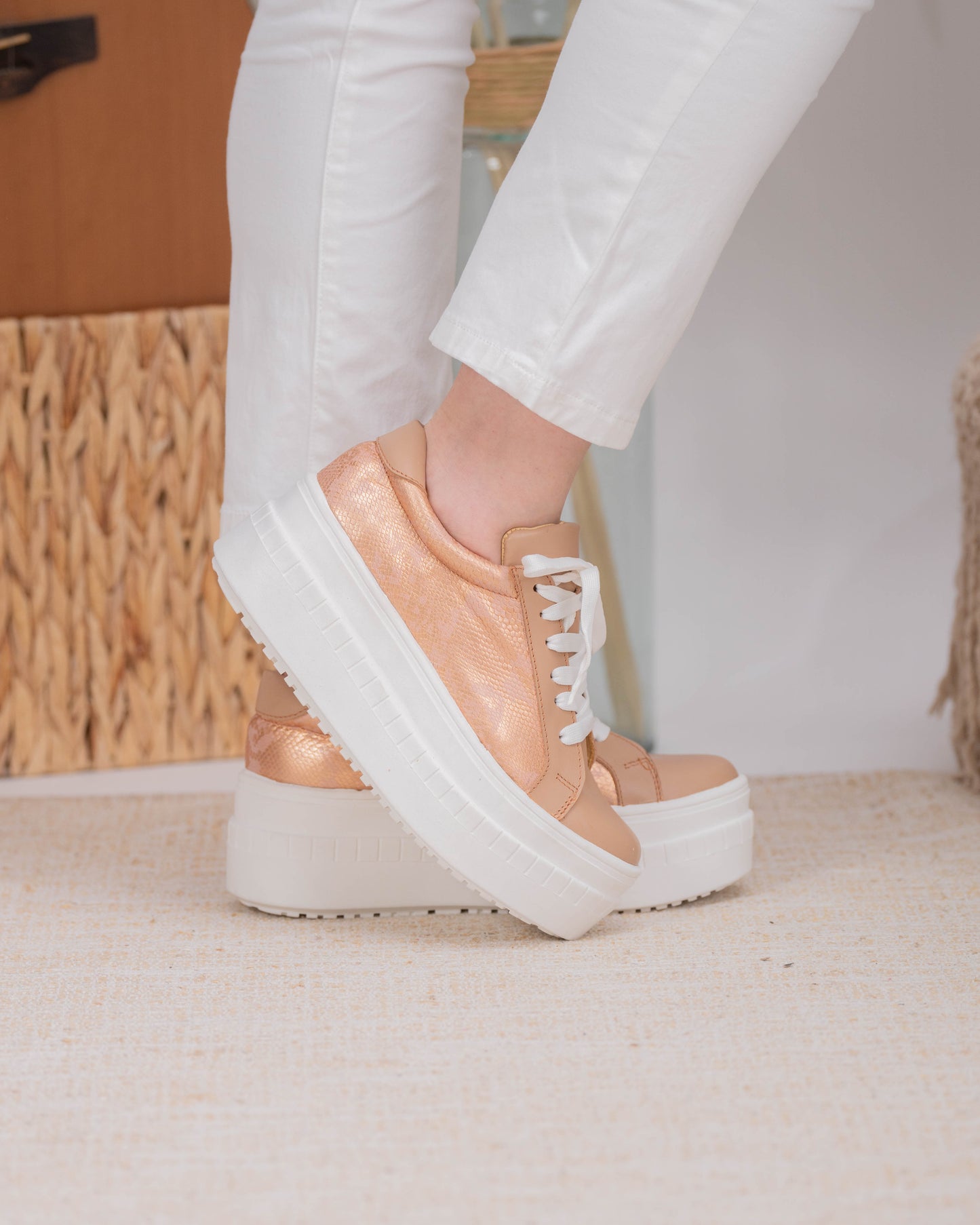 Zapatilla High cobrizo