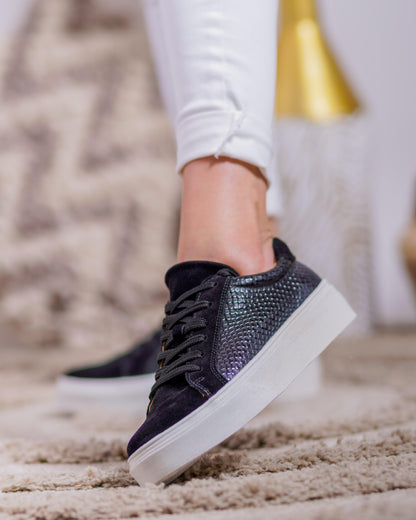 Zapatilla Reptil Negra